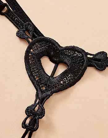 Трусики з намистинками фосфорні жіночі oversize чорний Київ