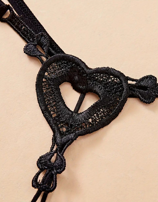 Трусики с бусинами фосфорные женские oversize черный Киев - изображение 2