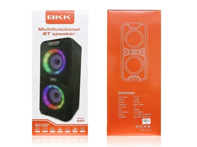 Портативная колонка BKK B8 с Bluetooth и входом для микрофона, мощный звук и компактный дизайн Киев - изображение 4