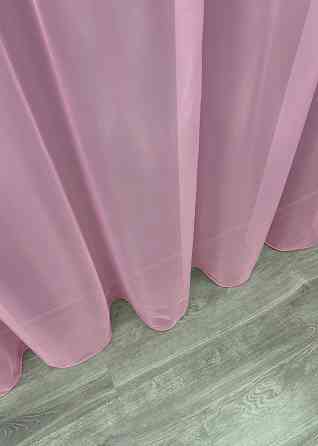 Тюль органза однотонна колір рожевий 002т Київ