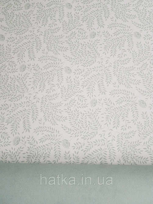 Шпалери флізелінові дитячі еко Lutece Tartine et Chocolat листя гілочки квіти смарагдові на білому Київ - фото 2