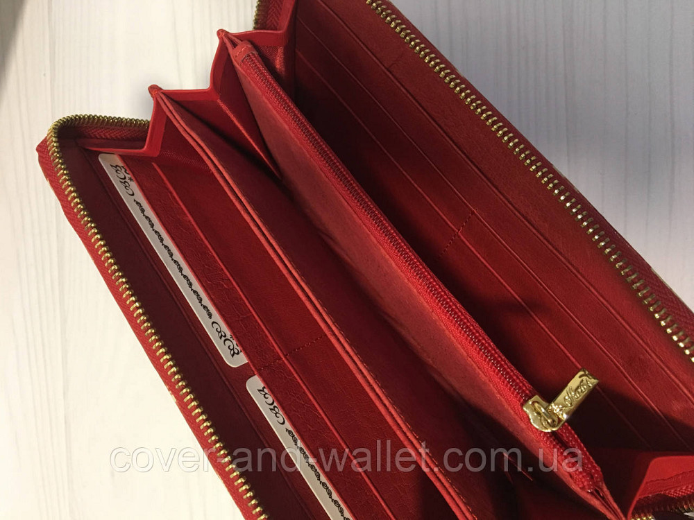 Модний жіночий гаманець на блискавці червоного кольору Moro Jenny Київ - фото 4