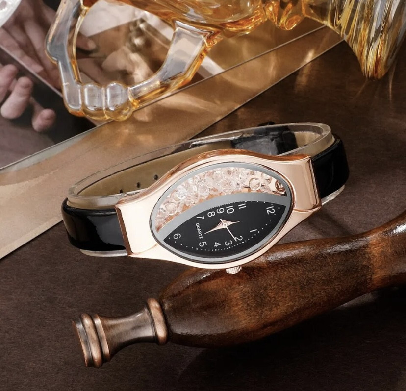 Подарочный набор для женщин: наручные часы, браслет, кольцо, ожерелье и серьги - без подарочной коробки черный Киев - изображение 6