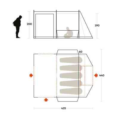 Палатка Ferrino Join 5 Sand (92015QSS) (931774) Винница