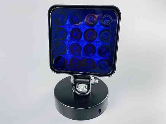 Фара LED квадратна 48 W 12 V 6500 K (16 діодів) (8.4 см х 8.4 см х 2 см) Mini (синя) Мукачево