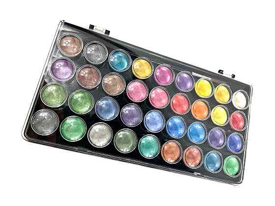 Набор акварельных красок MONT MARTE Signature Metallic с перламутром  36 цветов+1 кисть. Акварельные краски Каменец-Подольский