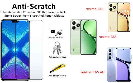Защитное стекло NeoGlass для realme C61, realme C63, realme C65 4G – ультрапрозрачное и устойчивое Киев