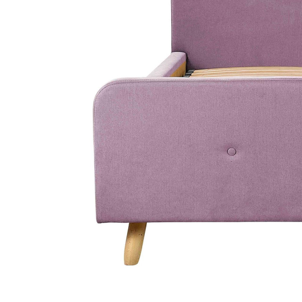 Ліжко Michelle Standart Wood На ніжках 140 х 190 см Fibril 24 Рожевий Дніпро - фото 14