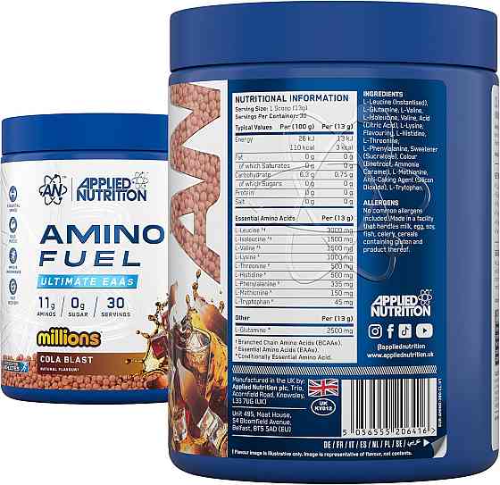 Амінокислотний комплекс Applied Nutrition Amino Fuel EAA 390 г, Cola Blast Луцьк