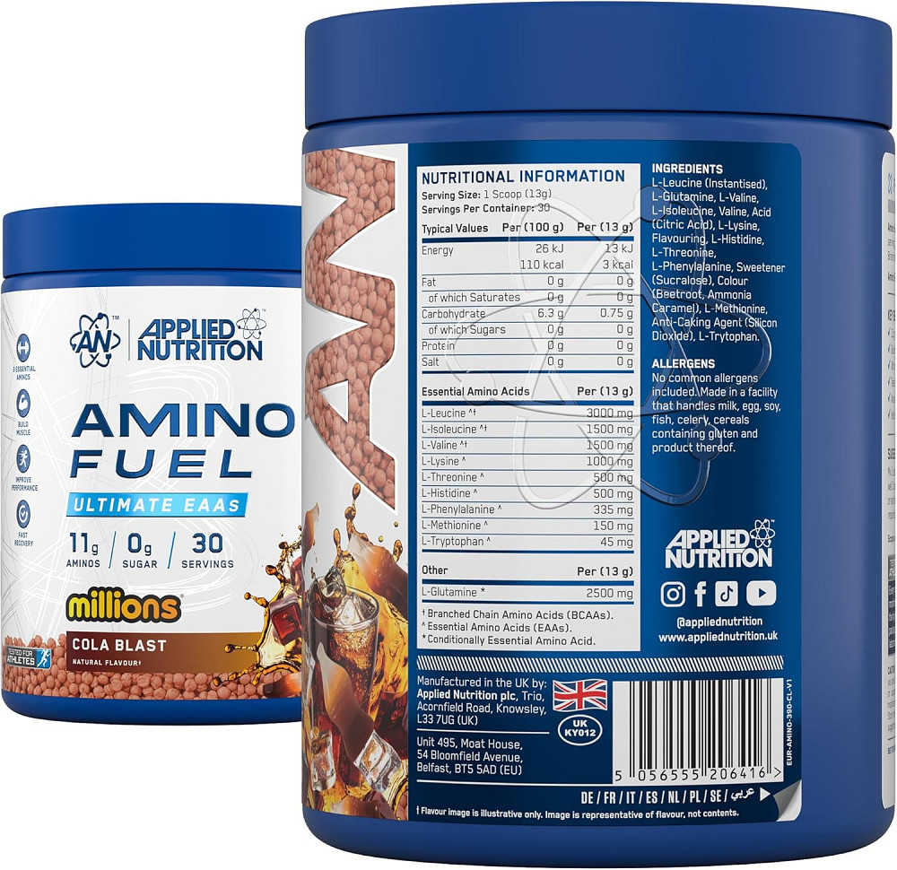 Амінокислотний комплекс Applied Nutrition Amino Fuel EAA 390 г, Cola Blast Луцьк - фото 2