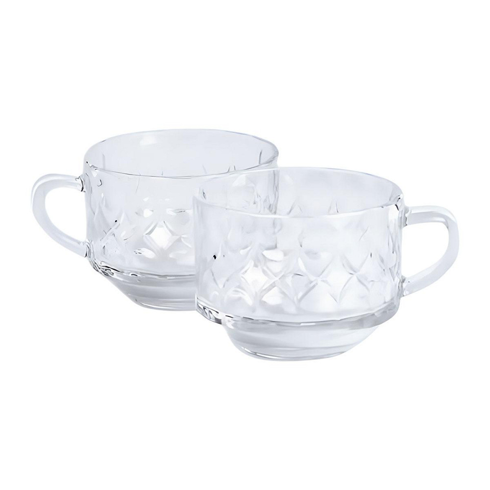 Набор чашек из стекла 6 шт прозрачные стеклянные кружки 270 мл HP-YH-67 Киев - изображение 4