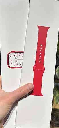 Apple Watch Series 7 GPS + Cellular 41mm Red Alu Red Sport band (MKHD3) Нові. Харьков