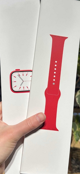 Apple Watch Series 7 GPS + Cellular 41mm Red Alu Red Sport band (MKHD3) Нові. Харків - фото 3