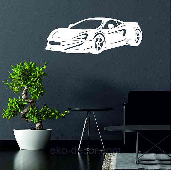 Декоративное настенное Панно «Машина» Декор на стену 110*83 см, Белый Киев