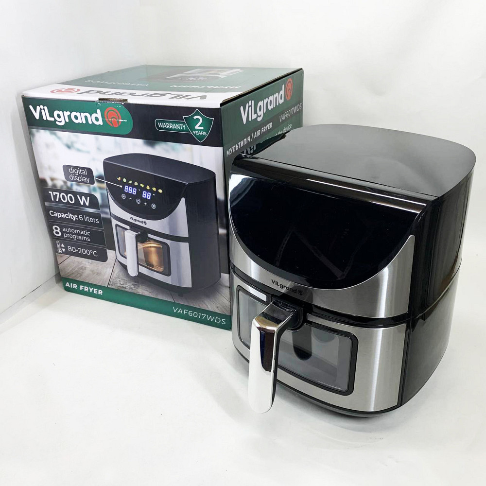 Міні фритюрниця ViLgrand VAF6017WDS 1700 Вт 6 л, Електрофритюрниця, Мультипіч для запіканок DT-43 Івано-Франківськ - фото 1