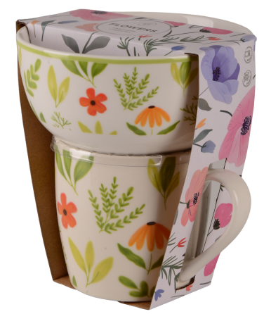 Набір для сніданку Limited Edition Flowers Green, 2 предмети (7137041) Київ