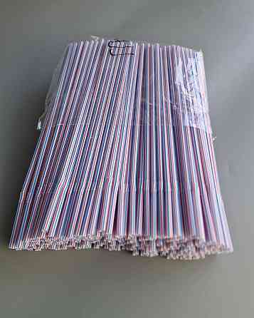 Трубочка для напоїв з вигином d4.8 24см Смуга (200 шт) Харків