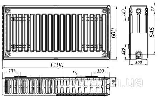Радиатор стальной панельный KALITE 22 бок 600х1100 Черновцы