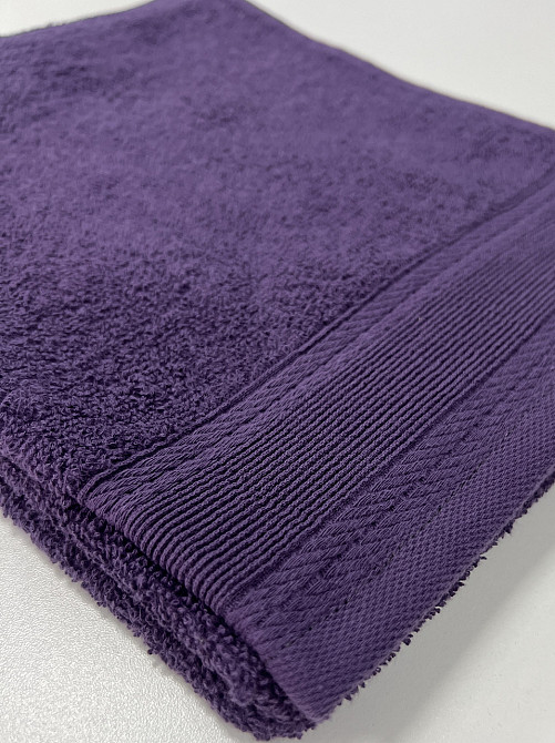 Рушник махровий з бордюром однотонний щільність 360 г/м2 100х150 см (56860720) Темно-фіолетовий Чернівці - фото 7