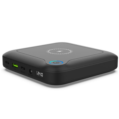 Батарея универсальная PowerPlant 24000mAh, PD/60W, DC 12-24V 9 connectors, QC/3.0, USB-C*2, USB-A, Wireless (PB930463) Винница - изображение 2