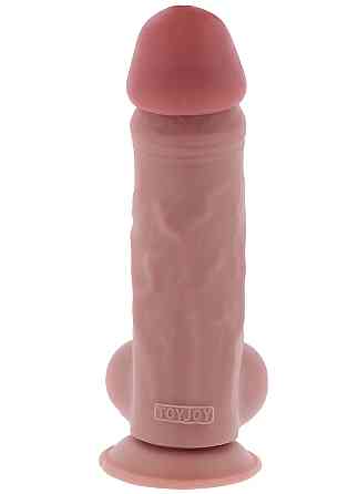 Фаллоимитатор с мошонкой Deluxe Dual Density Thick Dildo TPE 23 cm Sex Aura Киев