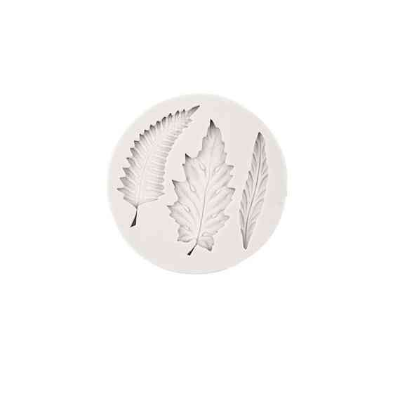 Силиконовая форма Листья 88 мм серый Киев