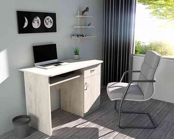 Стіл письмовий СП-1 №10, Дуб Крафт Білий, 1100/550/760 Львів