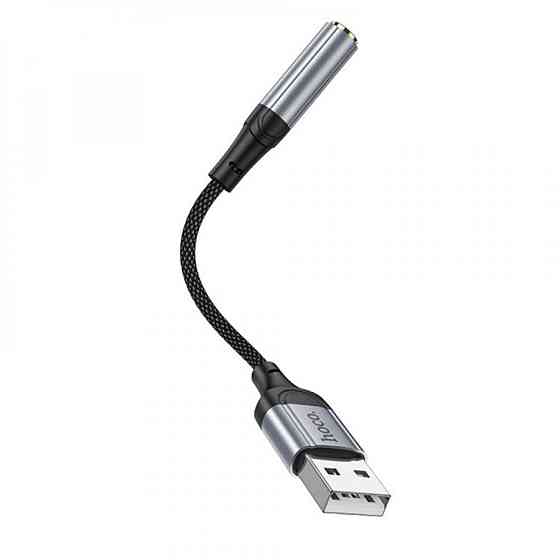 Аудио кабель HOCO LS36 Fresh external sound card USB - 3.5 Black 6942007608879 Одесса