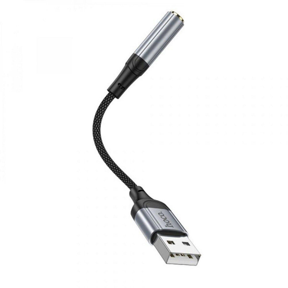 Аудио кабель HOCO LS36 Fresh external sound card USB - 3.5 Black 6942007608879 Одесса - изображение 3