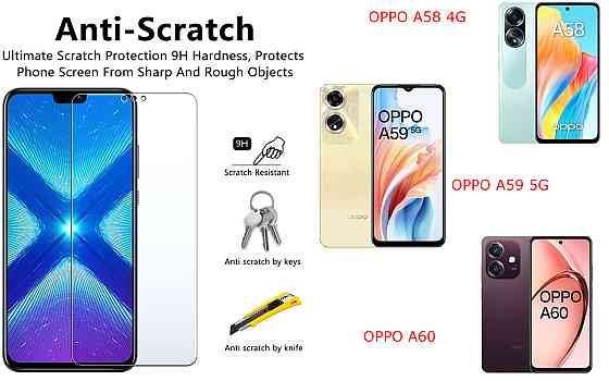 Защитное стекло NeoGlass для OPPO A58 4G, OPPO A59 5G, OPPO A60 – ультрапрозрачное и устойчивое Киев