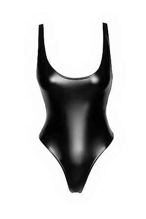Боді з мокрим ефектом Noir Handmade F244 Powerwetlook body with high cut bottom hem, M Sex Aura Київ
