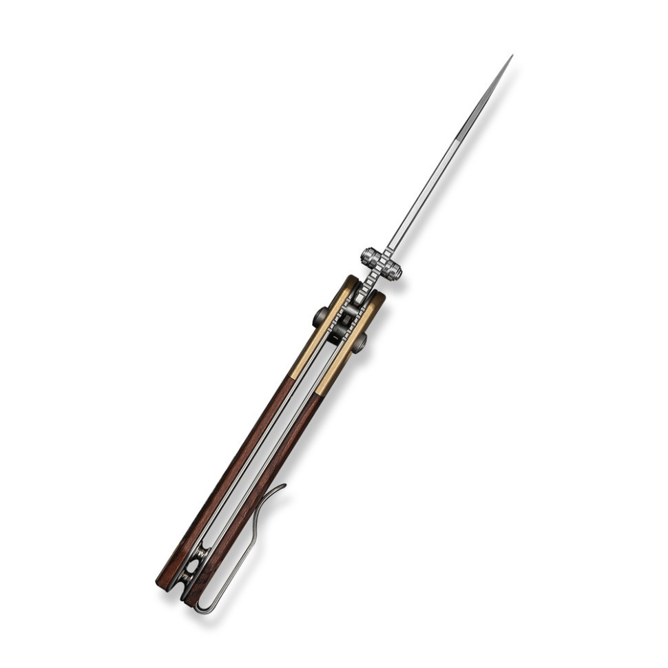 Нож складной карманный Civvi Yonder Clip Point (7.3 см) 14C28N / Wood and Brass натуральный Киев - изображение 7