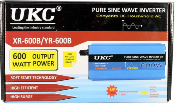 Перетворювач напруги з чистою синусоїдою UKC AC/DC 12v 600W Київ