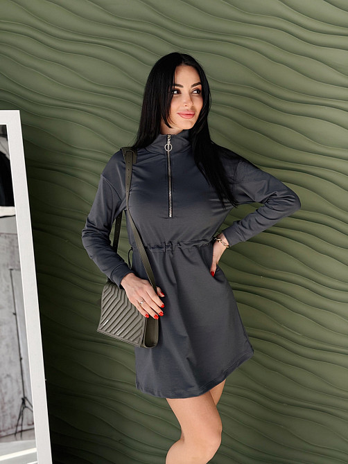 Трикотажна сукня оверсайз на кулісці "Answer" | Батал Київ - фото 6