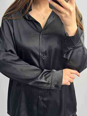 Женский шелковый костюм со штанами Черный XL/2XL Харьков