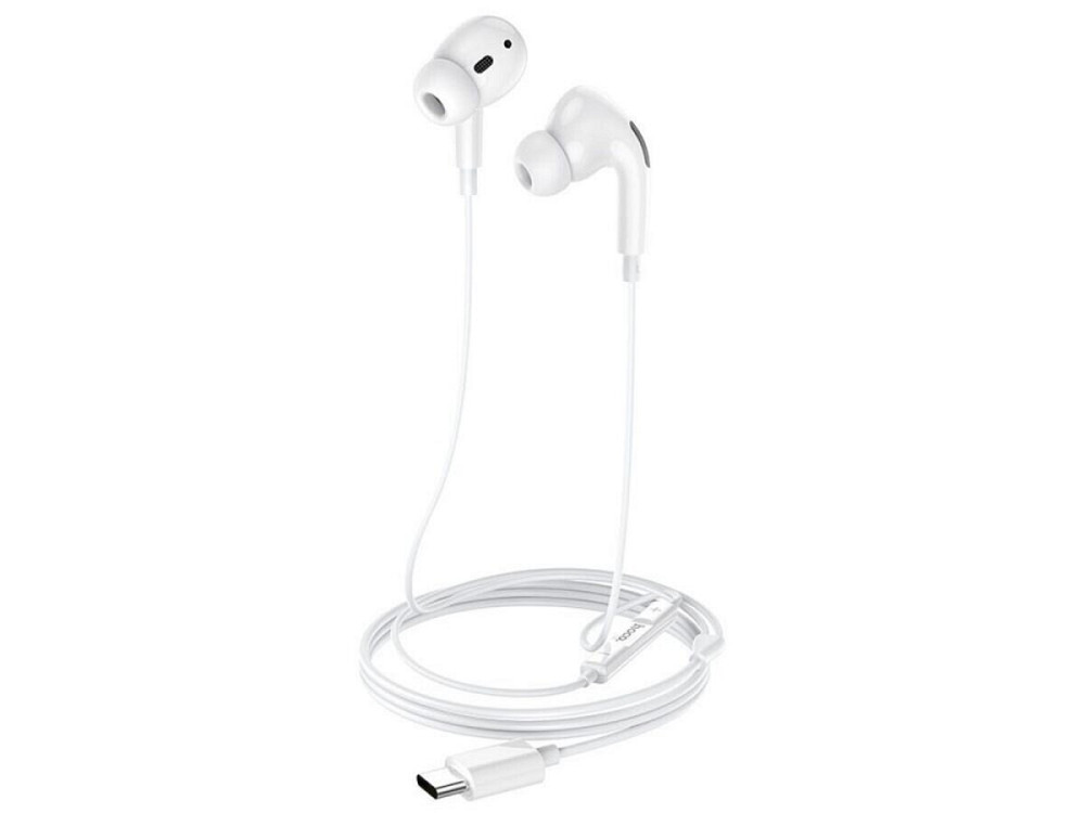 Навушники HOCO M101 Pro Crystal sound Type-C wire-controlled digital earphones with microphone White Киев - изображение 2