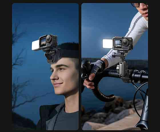 Накамерный свет для Action 5 Pro/4/3 быстросъемный IPX5 CRI 95+ Telesin S5-BGD-08-TDJ Киев