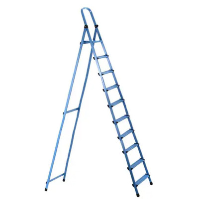 Лестница Work's стремянка металлическая - 410 (10 ст., синяя) (63277) Винница - изображение 1