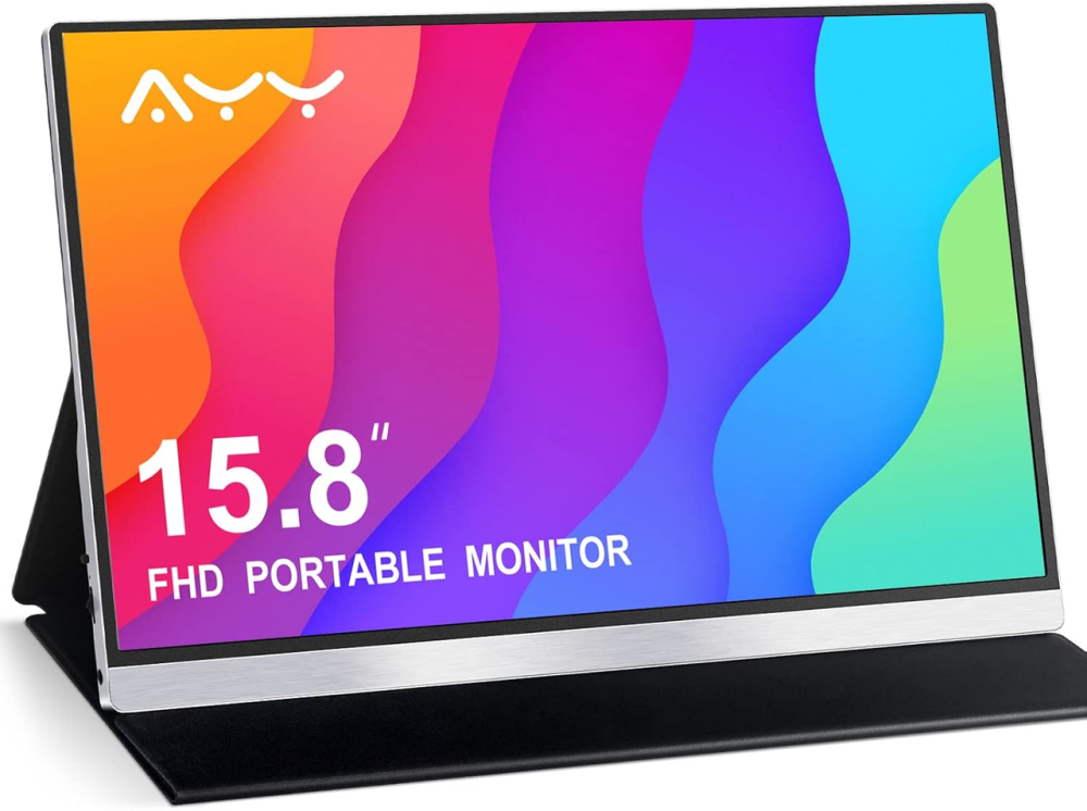 Портативний монітор AYY 15.8" FHD 1080P IPS HDR: Другий екран для MacBook, Ноутбука, PS5, Xbox, Switch + Чохол-підставка Київ - фото 4