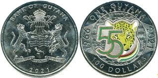 Гайана 100 доларів 2021р 55 років Незалежності Полтава - фото 1