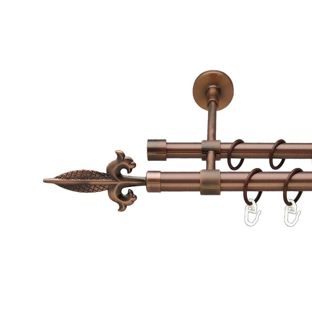 Карниз Orvit Генуя металевий дворядний закритий гладка труба кільце металеве Мідь 19\16 мм 160 см (00-00011948) Львів - фото 1