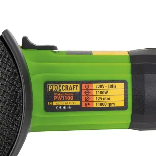 Болгарка Procraft PW-1100,Кутова болгарка шліфувальна машина 125 круг 1100 Вт,Болгарка мережева для дому Львів - фото 7