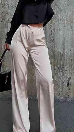 Жіночі стильні штани шовк Армані Кремовий, 46/48 Одеса