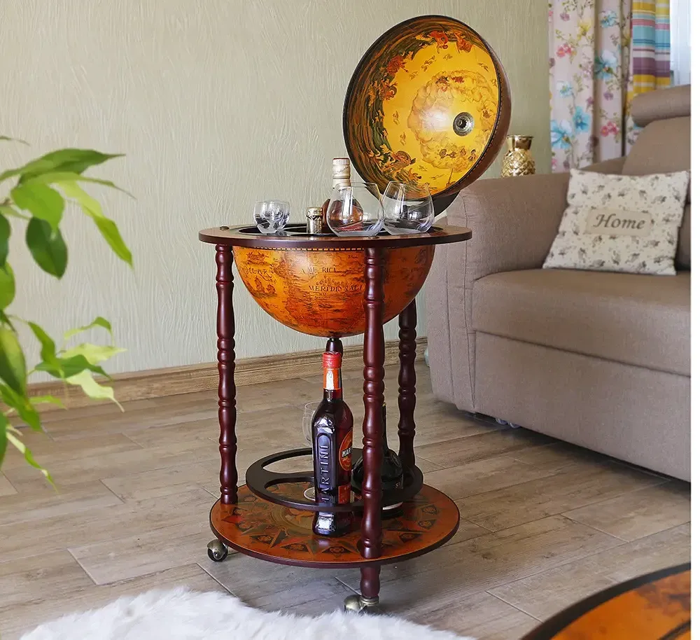 Глобус бар на пол Древняя карта коричневый сфера 36 см Гранд Презент mastersem Киев - изображение 1