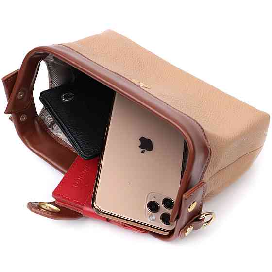 Стильний клатч з цікавою клямкою з натуральної шкіри (Vintage) Київ