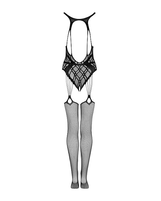 Бодистокинг Obsessive Bodystocking G324 S/M/L black, силуэтный рисунок Sex Aura Киев - изображение 6
