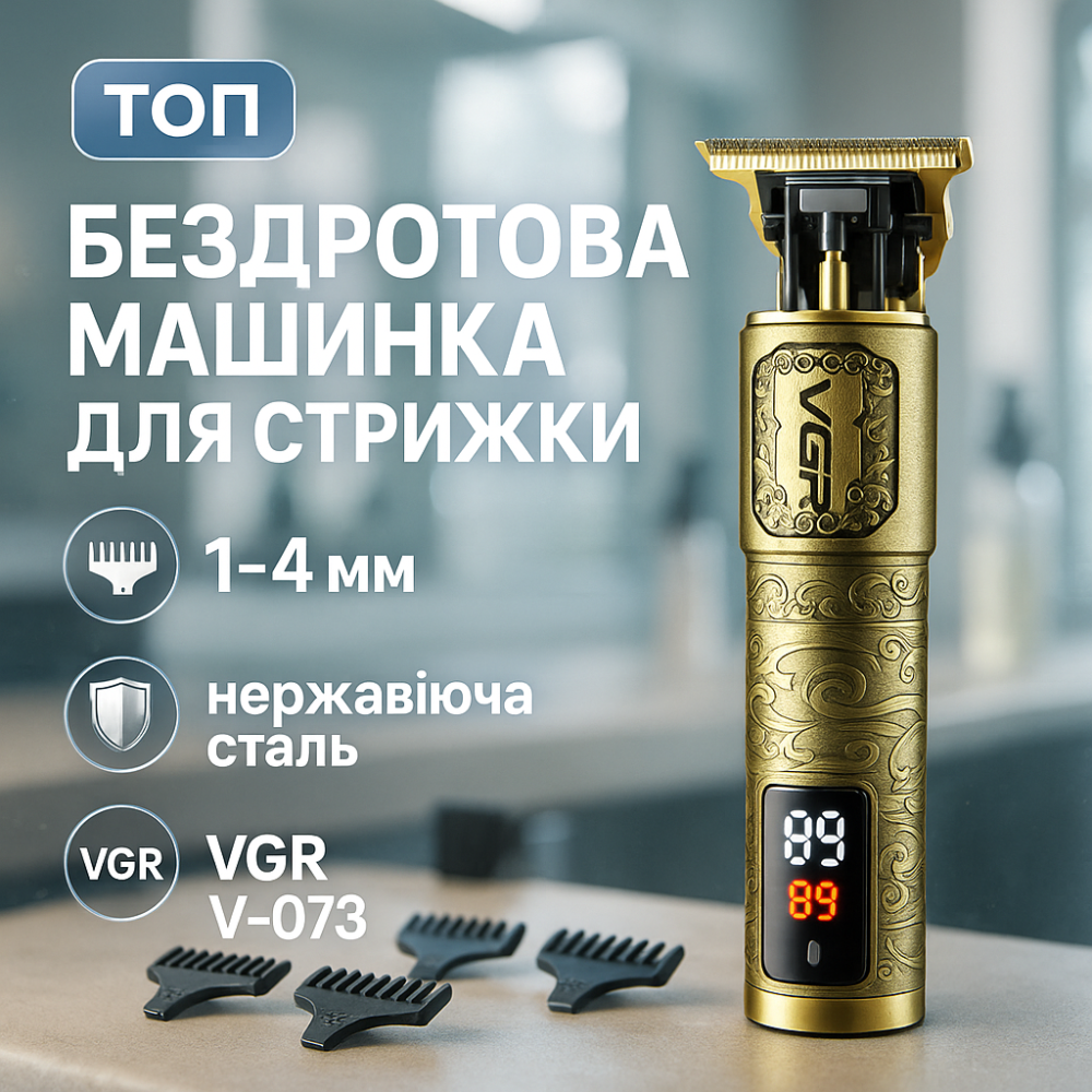 Практичная машинка для стрижки волос VGR, Триммер для висков, Профессиональная электробритва OJ-10 Львов - изображение 16