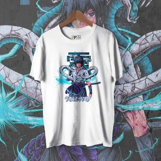 Футболка чоловіча з  принтом Наруто Саске Учиха 5 WE Розмір 48 Дніпро