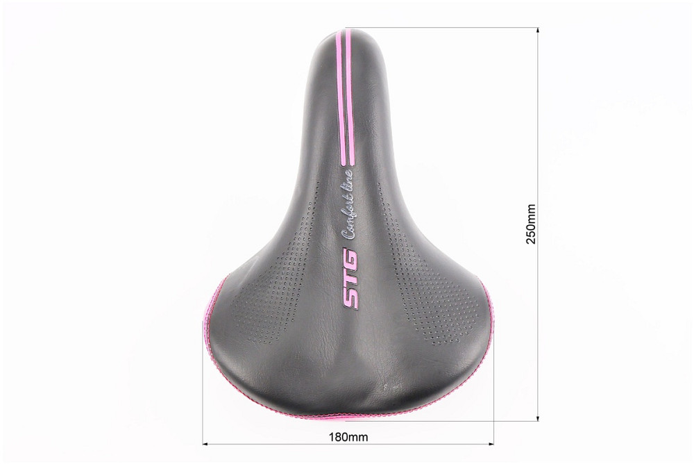 Сидіння MTB 250x180мм, чорно-рожеве VD850B Київ - фото 3