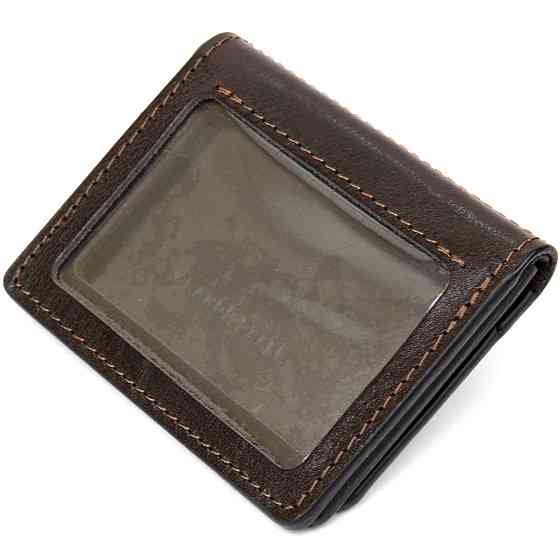 Шкіряна обкладинка для автодокументів GRANDE PELLE 11492 Темно-коричневий Київ